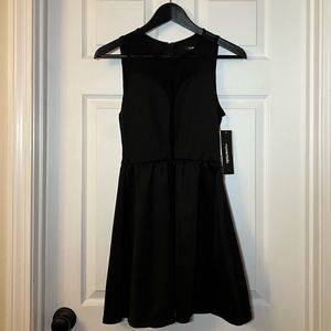 NWT Mesh detail fit & flare dress in black | Size 5